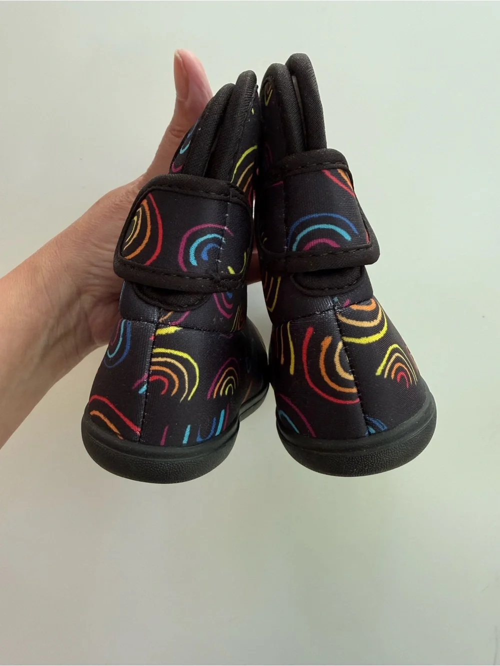 Bogs Baby II Rainbow Snow Boots Rain Boots Sz 5 Baby Waterproof Faux Fur Lined